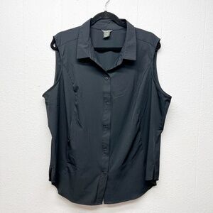 Eddie Bauer Outdoor Hiking Fishing Camping Womens XXL Button Front Lightweight